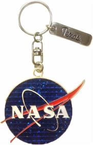 img 1 attached to 🚀 Official NASA Logo Blue Metal Keychains: Uniting Space and Quality