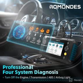 img 3 attached to Romondes RD2000 OBD2 Scanner: Comprehensive Car Diagnostic Tool with ABS, SRS, and Transmission Functions, Check Engine Code Reader with Carrying Case - Airbag Scanner for All Cars, Auto VIN & Live Data