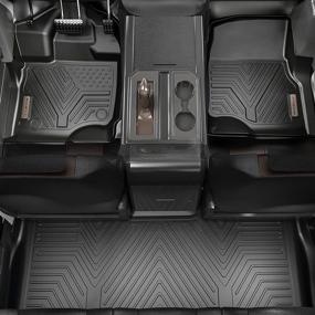 img 3 attached to 🚗 YITAMOTOR Floor Mats for 2017-2021 and 2016-2021 Nissan Titan/Crew Cab XD with 1st Row Bucket Seat - Custom Fit All-Weather Floor Liners, Black