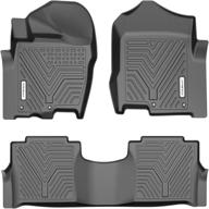 🚗 yitamotor floor mats for 2017-2021 and 2016-2021 nissan titan/crew cab xd with 1st row bucket seat - custom fit all-weather floor liners, black logo