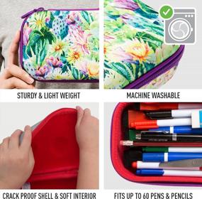 img 2 attached to Stay Organized In Style: Get The ZIPIT Flowers Pencil Box For Your School Supplies
