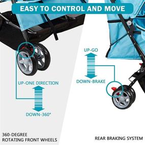 img 1 attached to Folding Elite Jogger Pet Stroller With 360° Rotating Front Wheel For Small Dogs, Cats, Kittens, And Puppies - Perfect For Easy Walks And Travel Carrying Of Small Animals By Livebest