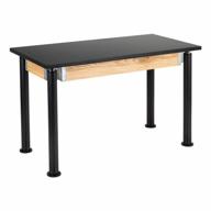 24" w x 48" l adjustable-height science lab table w/chemical resistance top by learniture logo