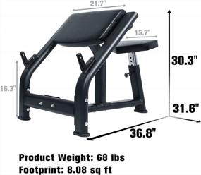 img 2 attached to Build Bicep Muscle With RitFit Preacher Curl Bench - Perfect For Home & Commercial Gym