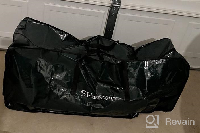 img 1 attached to 9Ft Christmas Tree Storage Bag - Reinforced Handles, Dual Zipper & Waterproof Material For Protection From Dirt & Moisture | SHareconn Red Tote review by Tre Boyer