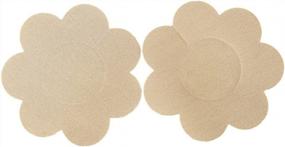 img 4 attached to 10Pairs Ayliss Flower Nipple Covers Breast Pasties Stick On Bra Disposable