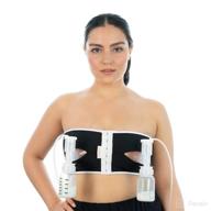 pumpease hands-free pumping bra - adjustable, comfortable, spandex technical fabric - supports 2 breast pump bottles & flanges - black & white, size l logo