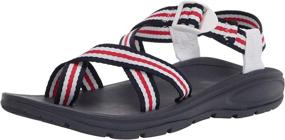 img 4 attached to Madden Girl Womens Sandal Reflective Women's Shoes : Athletic