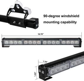 img 1 attached to ASPL 32LED 2x16.8-inch Emergency Flashing LED Traffic Advisor Strobe Light Bar with 26 Flash Patterns for Interior Safety Warning - Amber/Green