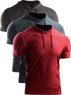 neleus running shirt workout athletic men's clothing -- active logo