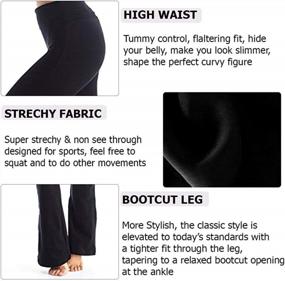 img 3 attached to High Waisted Bootcut Yoga Pants For Women - Viosi Cotton Spandex Lounge Workout Flare Leggings