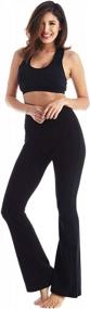 img 4 attached to High Waisted Bootcut Yoga Pants For Women - Viosi Cotton Spandex Lounge Workout Flare Leggings