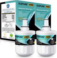 icepure pro nsf 53&42 certified da29-00003g replacement for samsung da29-00003b da29-00003a, aqua-pure plus da29-00003d da29-00003f da97-06317a, hafcu1, wf289, wss-1, refrigerator water filter 2pack logo