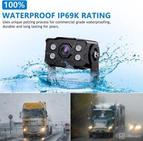 img 2 attached to 📸 DVKNM Ultimate 9-Inch IPS Monitor Full HD-DVR Recording, Car Truck RV Complete Backup Camera Kit, IP69K Waterproof Camera with Sharp Rear View, Split Image, included SD Card, Easy DIY Install