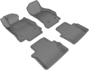 img 4 attached to Enhance Your Cadillac CTS RWD Sedan with 3D MAXpider All-Weather Floor Mat Set - Custom Fit & Stylish Kagu Rubber (Gray)