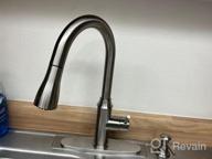 img 1 attached to Chrome Kitchen Faucet Stainless Steel Single Handle Pull Down Sprayer 1 Or 3 Hole With Escutcheon For Kitchen Sink review by Jerry Anderson