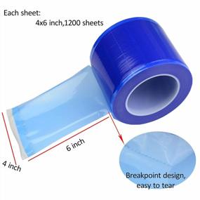 img 3 attached to Protective Barrier Film Tape For Dental And Microblading Procedures - AebDerp Disposable 1200 Sheets In Blue