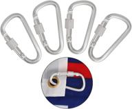aluminum foxany flags snaps hook - perfect flags hardware accessory for backpack, key ring or dog leash (4 pcs) logo