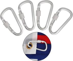 img 4 attached to Aluminum Foxany Flags Snaps Hook - Perfect Flags Hardware Accessory For Backpack, Key Ring Or Dog Leash (4 Pcs)
