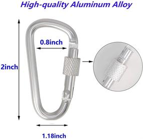 img 3 attached to Aluminum Foxany Flags Snaps Hook - Perfect Flags Hardware Accessory For Backpack, Key Ring Or Dog Leash (4 Pcs)