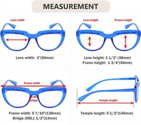 img 2 attached to Eyekepper 4-Pack Reading Glasses For Women Rhinestone Readers Oversize Half-Moon Design Eyeglasses +3.00