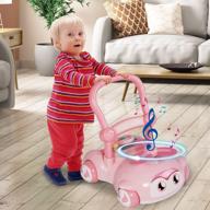 get your toddler moving with vilobos 2-in-1 sit-to-stand baby walker: push walker, activity center, music, and toys for boys and girls (pink) logo