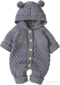 img 4 attached to Puseky Knitted Toddler Sweater Outwear Apparel & Accessories Baby Boys , Clothing