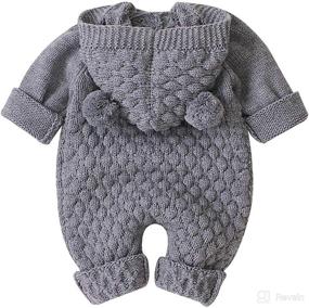 img 3 attached to Puseky Knitted Toddler Sweater Outwear Apparel & Accessories Baby Boys , Clothing