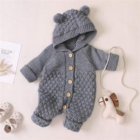 img 1 attached to Puseky Knitted Toddler Sweater Outwear Apparel & Accessories Baby Boys , Clothing