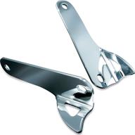 🏍️ kuryakyn 924 motorcycle accessory: front fork teardrop tie-down brackets and hardware kit for 2004-13 harley-davidson flhx & cvo motorcycles - chrome, 1 pair (black finish) логотип