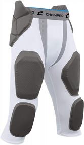 img 4 attached to CHAMPRO Man-Up Adult Football Girdle: 7 Integrated Pads For Enhanced Protection Of Hips, Thighs, Knees, And Tailbone