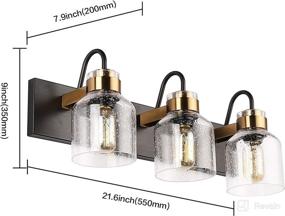 img 1 attached to 🚿 Black Vintage Bathroom Vanity Light Fixtures Over Mirror: Elegant 3-Light PRESDE Vanity with Glass Globe Lighting