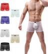 men's silk boxer briefs trunks underwear short leg - yukaichen logo