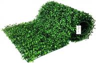 besamenature 12 pieces artificial boxwood hedge panels, uv protected faux greenery mats suitable for both outdoor or indoor decoration, 20" l x 20" w panels, cable ties included logo