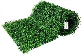 img 4 attached to BESAMENATURE 12 Pieces Artificial Boxwood Hedge Panels, UV Protected Faux Greenery Mats Suitable For Both Outdoor Or Indoor Decoration, 20" L X 20" W Panels, Cable Ties Included