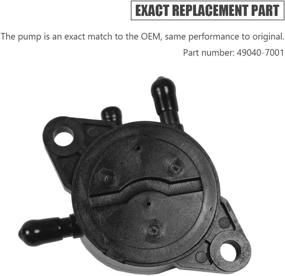 img 2 attached to Highly Compatible Fuel Pump for Kawasaki, Kohler, Briggs & Stratton, and Honda Engines: 2439304S, 2439316S, 808656, 49040-7001