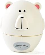 golandstar mini mechanical kitchen cooking timer clock - cute cartoon cow or bear design - 60 minutes - loud alarm - counters - manual timer - compact size - seo-optimized (white bear) logo