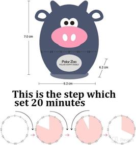 img 1 attached to Golandstar Mini Mechanical Kitchen Cooking Timer Clock - Cute Cartoon Cow or Bear Design - 60 Minutes - Loud Alarm - Counters - Manual Timer - Compact Size - SEO-Optimized (White Bear)