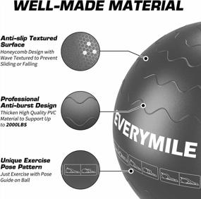 img 3 attached to Мяч для упражнений 55–75 см с защитой от разрыва Стабильность Баланс Стул для йоги для основных тренировок, тренировок и тренажерного зала Офис в помещении - Быстрый насос в комплекте