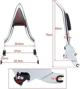 img 3 attached to YIMONTH Detachable Passenger Backrest 2009 2021 Motorcycle & Powersports