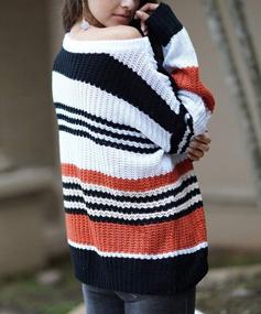 img 1 attached to Stay Trendy And Comfortable With KIRUNDO'S Fall/Winter Striped Color Block Short Sweater For Women