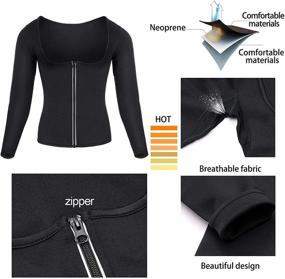 img 3 attached to Lose Weight & Shape Up Faster With Wonderience Women'S Sauna Suit Waist Trainer Top!