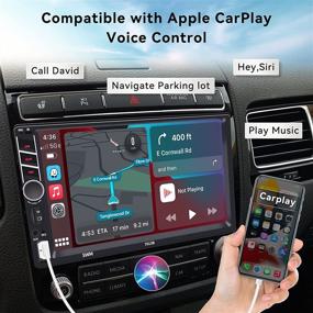 img 3 attached to 🚗 UNITOPSCI Double Din Car Stereo with Apple CarPlay Android Auto, Bluetooth, 7 Inch Touch Screen, FM Receiver, AUX/USB/TF MP5, MirrorLink SWC - Includes Backup Camera