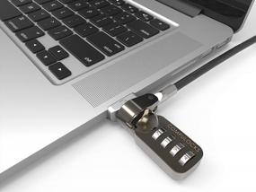 img 4 attached to 💻 Silver MacBook Air Ledge Security Laptop Lock Slot Adapter with Combination Lock - Maclocks MBALDGZ01CL
