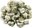 1 lb bulk natural iron pyrite raw crystals for tumbling, cabbing, polishing, wire wrapping & healing logo