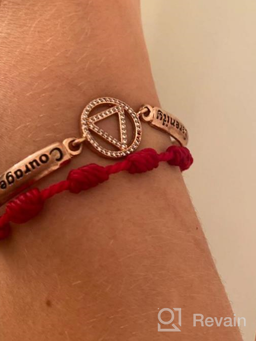 img 1 attached to 🙏 Serenity Prayer Sobriety Bracelet | AA Recovery Gift for Serenity, Courage, Wisdom review by John Snook