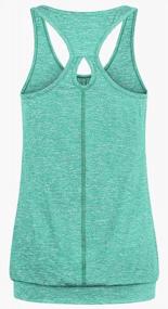 img 1 attached to Helloacc Banded Bottom Racerback Tank Tops For Women Ladies Sleeveless Scoop Neck Elastic Hem Loose Lightweight Gym Running Walking Activewear Flowy Summer Blouses Plus Size Relaxed Baggy Mint Green L
