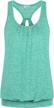 helloacc banded bottom racerback tank tops for women ladies sleeveless scoop neck elastic hem loose lightweight gym running walking activewear flowy summer blouses plus size relaxed baggy mint green l logo
