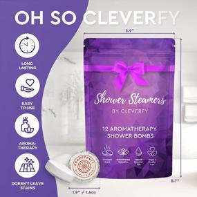 img 3 attached to 12-Pack Cleverfy Shower Steamers With Essential Oils - Aromatherapy Shower Bombs For Relaxation. Perfect Christmas Gifts For Women And Men. Multipack In Soothing Purple.