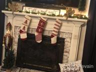 img 1 attached to LimBridge Christmas Stockings, 2 Pack 20 Inches Large Size Cable Knit Knitted Xmas Rustic Personalized Stocking Decorations For Family Holiday Season Decor, White Or Red review by Kendra Smith